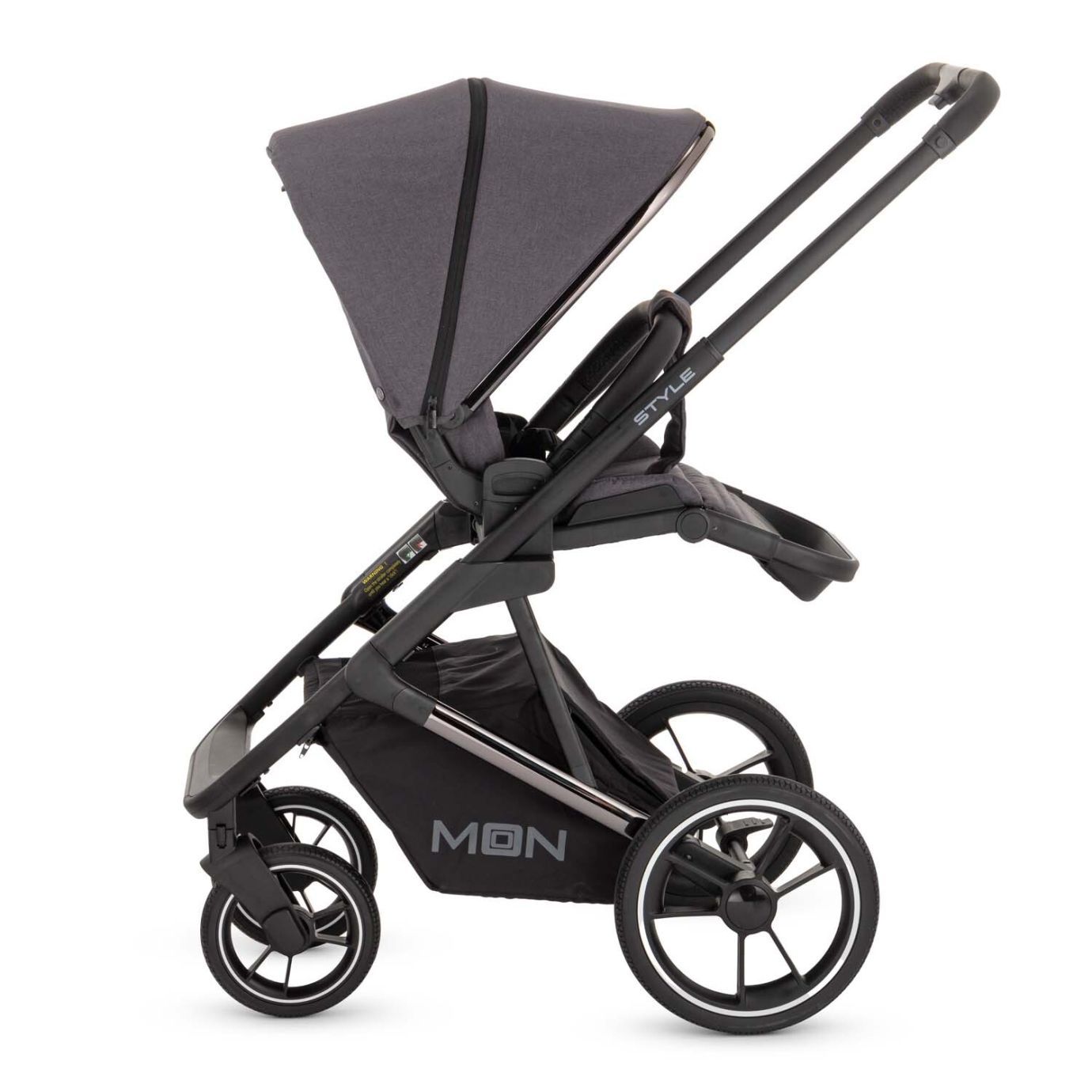 Коляска Moon Style Kombi 2 в 1 Black/Chrome-Anthrazit 2023