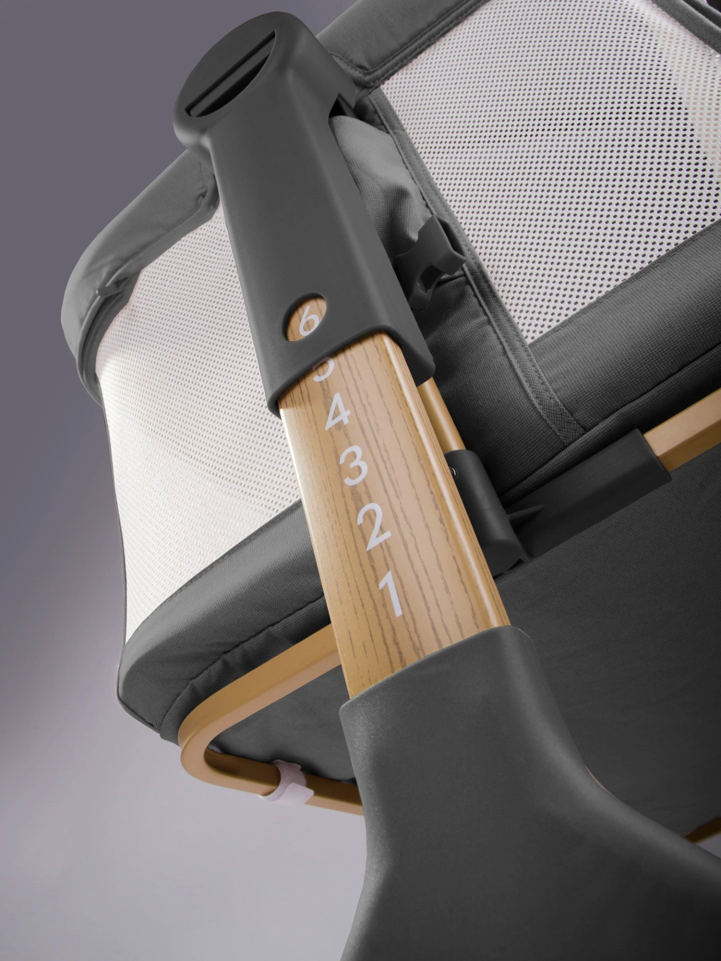 Приставная люлька механическая Care, темно-серый