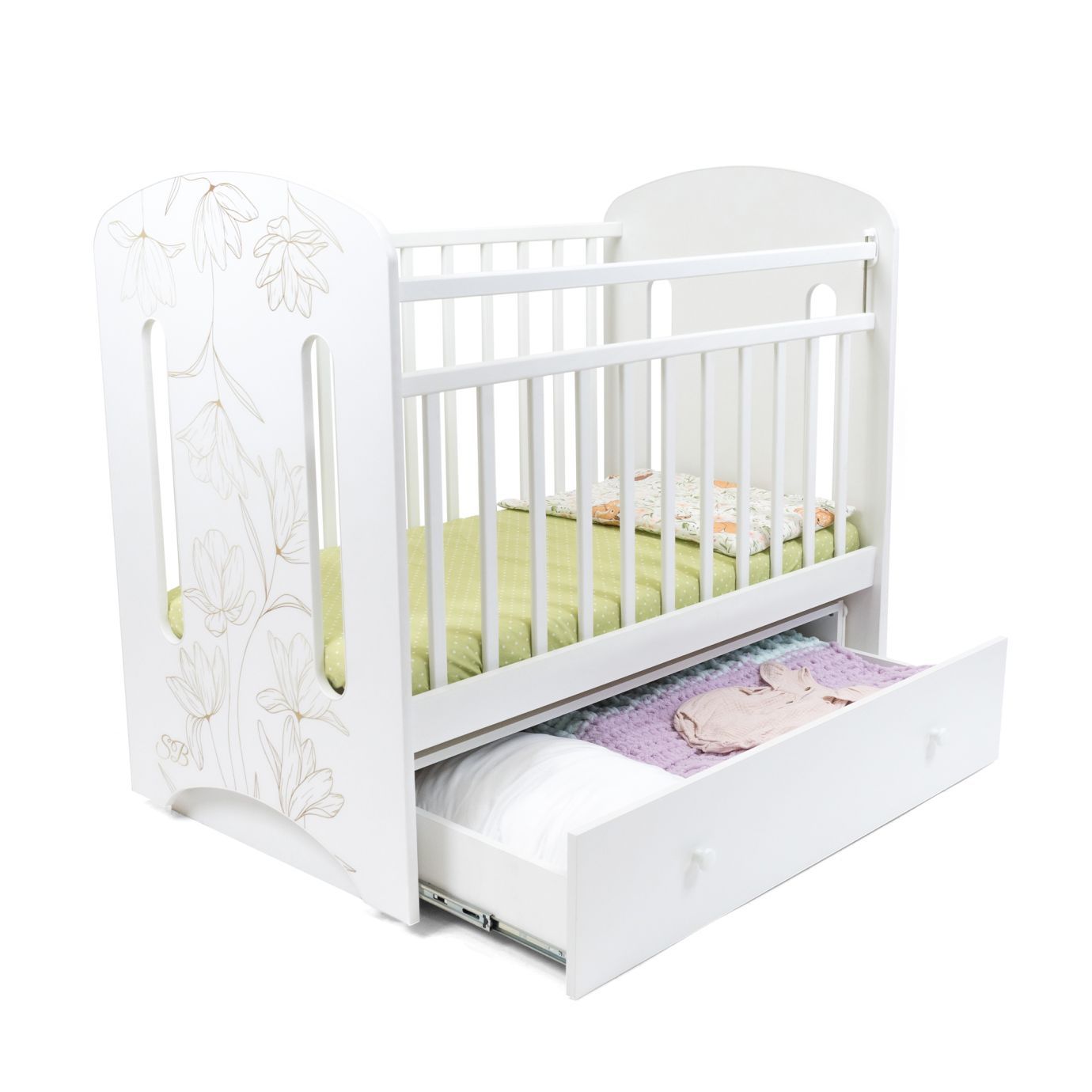 Кровать детская Sofia маятник с ящиком Белый