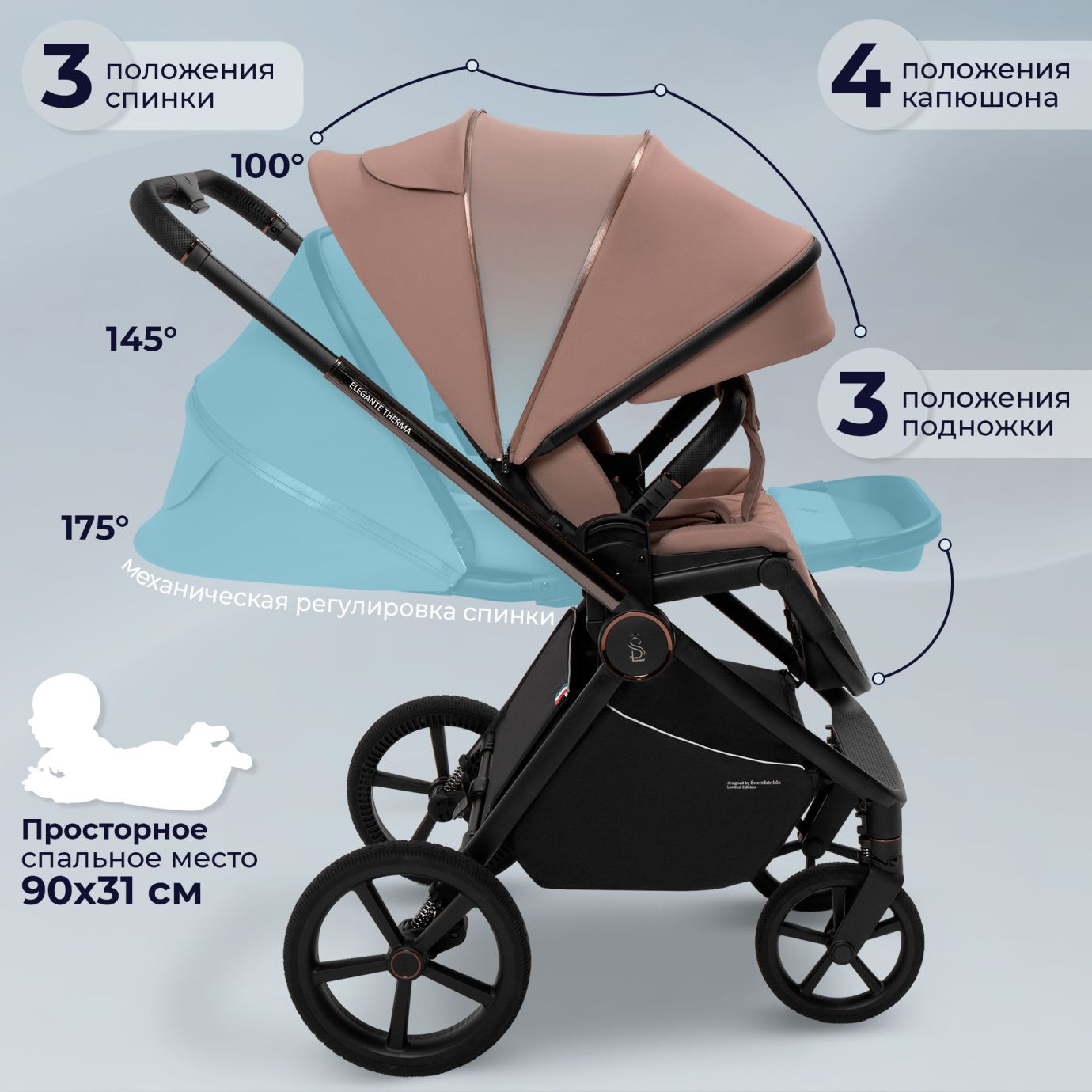 Коляска 2в1 SBL Elegante Therma