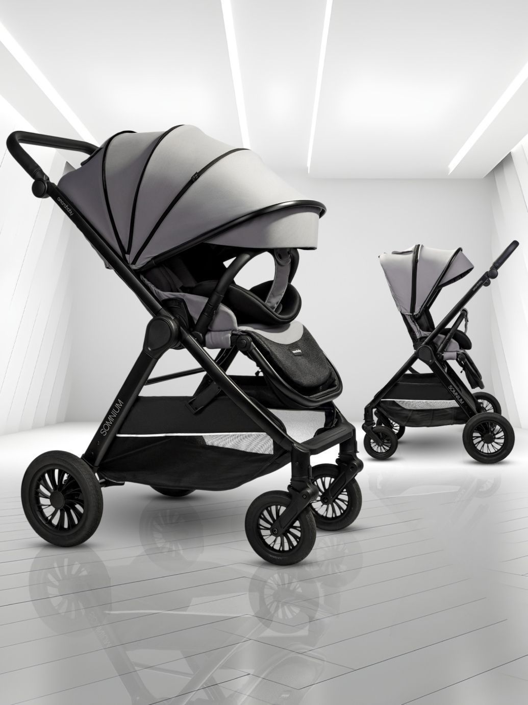 Прогулочная коляска с реверсивным блоком Somnium серый