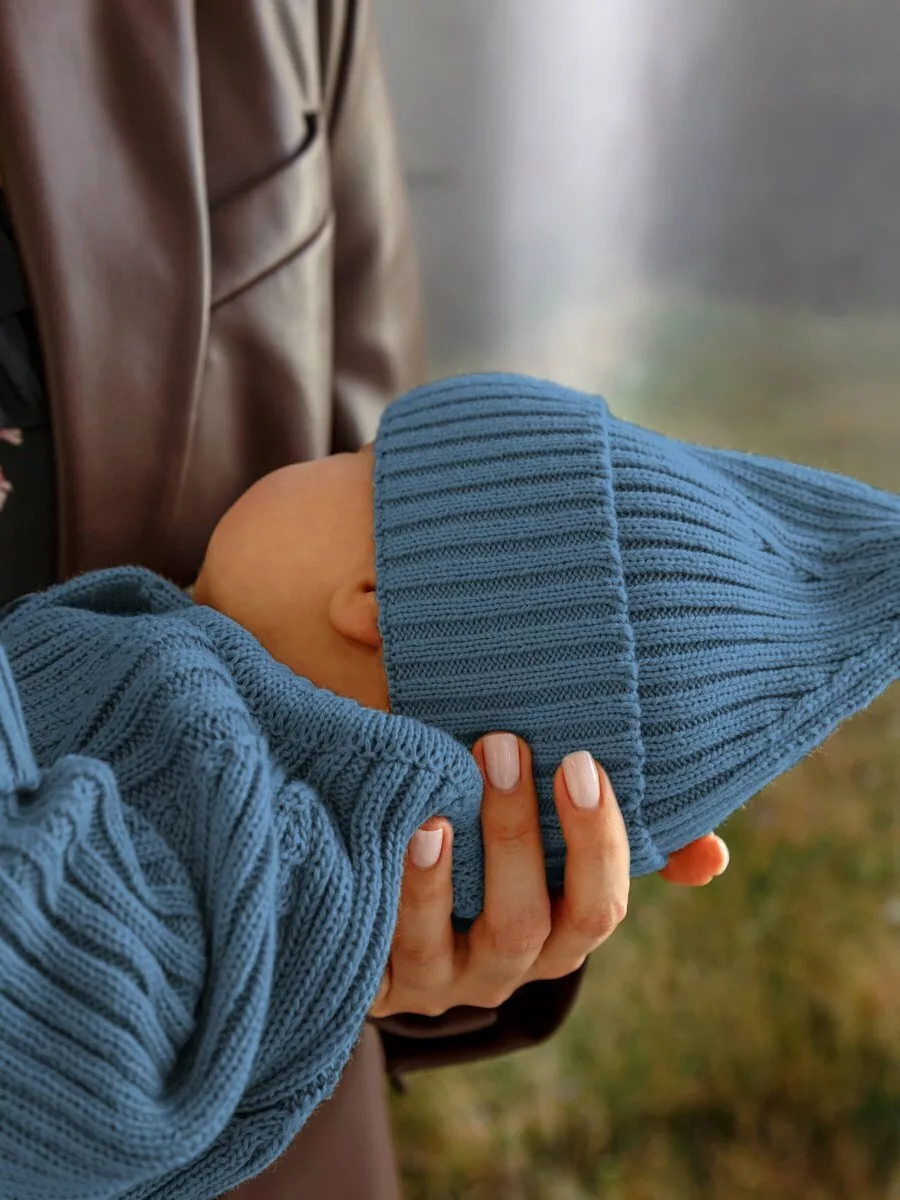 Шапка детская вязаная Pure Love Tot, демисезонная, голубой