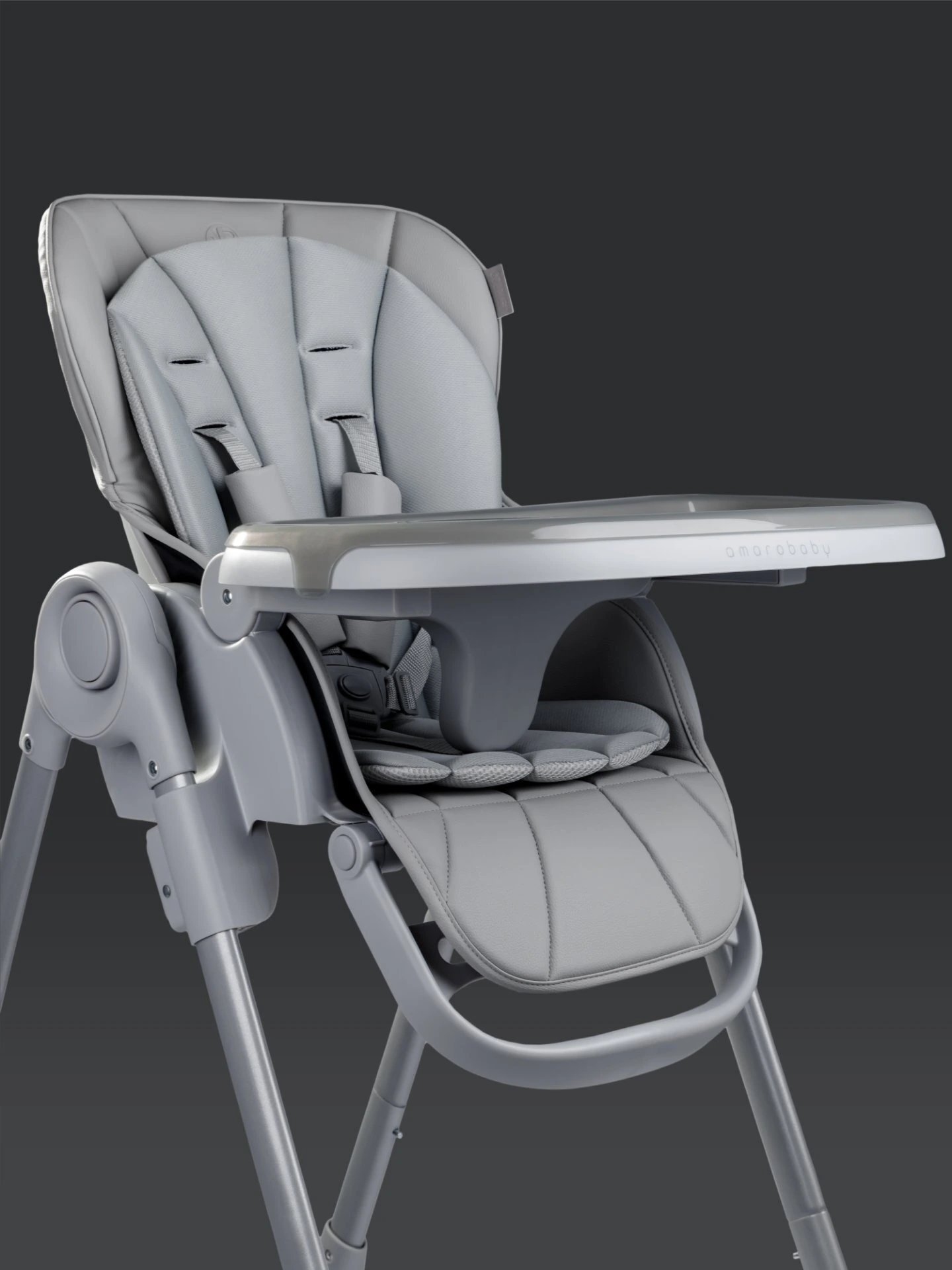 Стульчик детский для кормления, Gourmet, серый