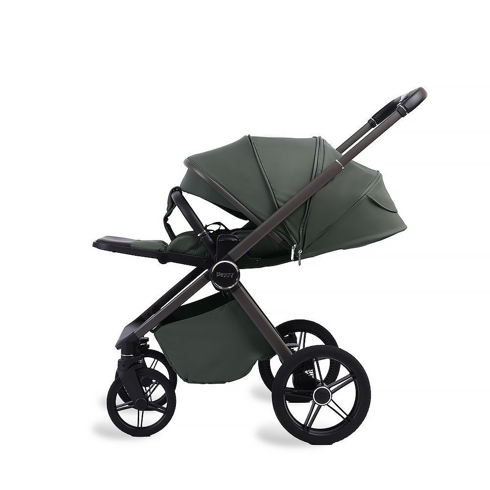 Коляска 2в1 Peppy Monaco Plus Oliva Green (рама серая)
