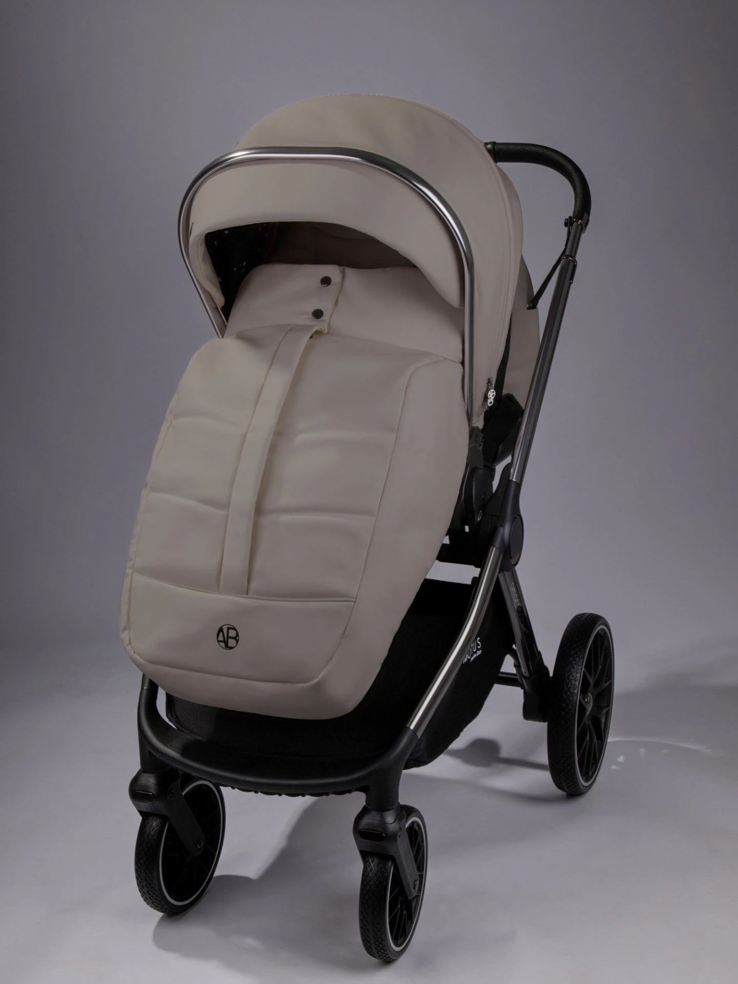 Коляска детская из экокожи 2в1 Motus Premium Ecco, мокко