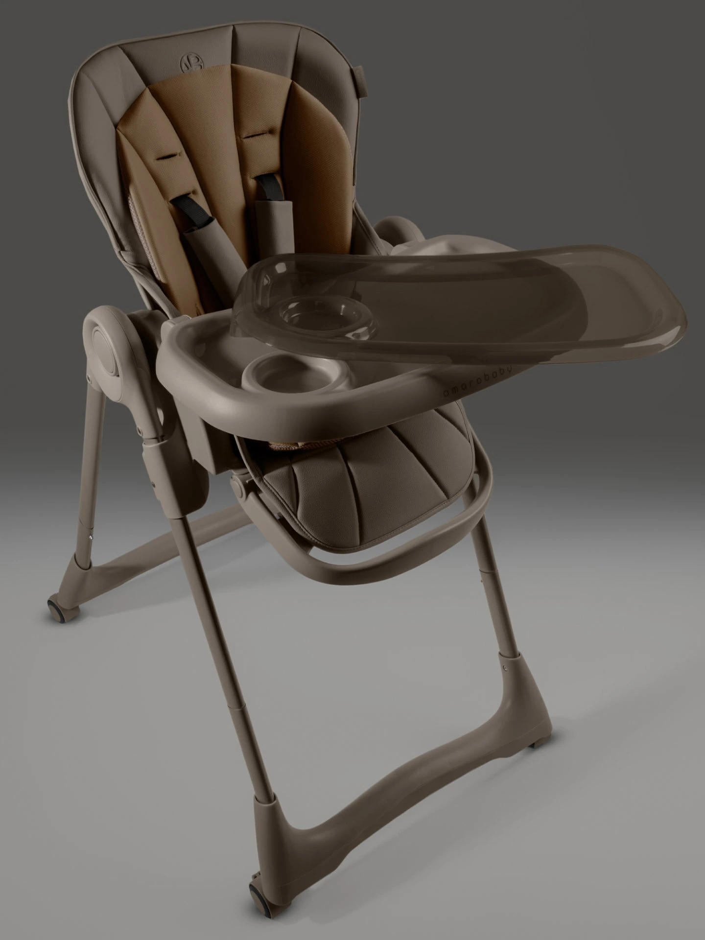 Стульчик детский для кормления, Gourmet, коричневый