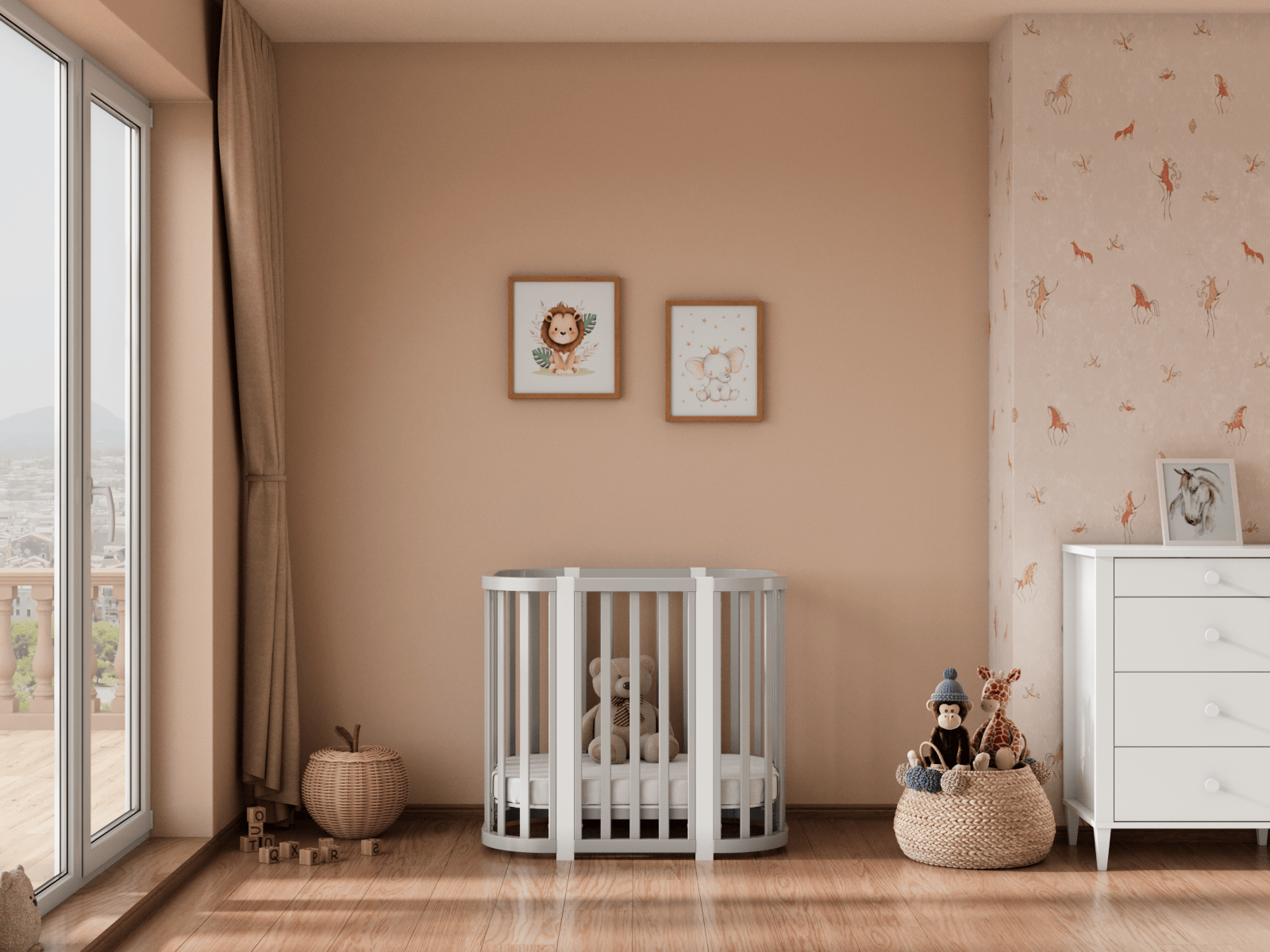 Детская кровать-трансформер Lunna SONATA 5 в 1 серый