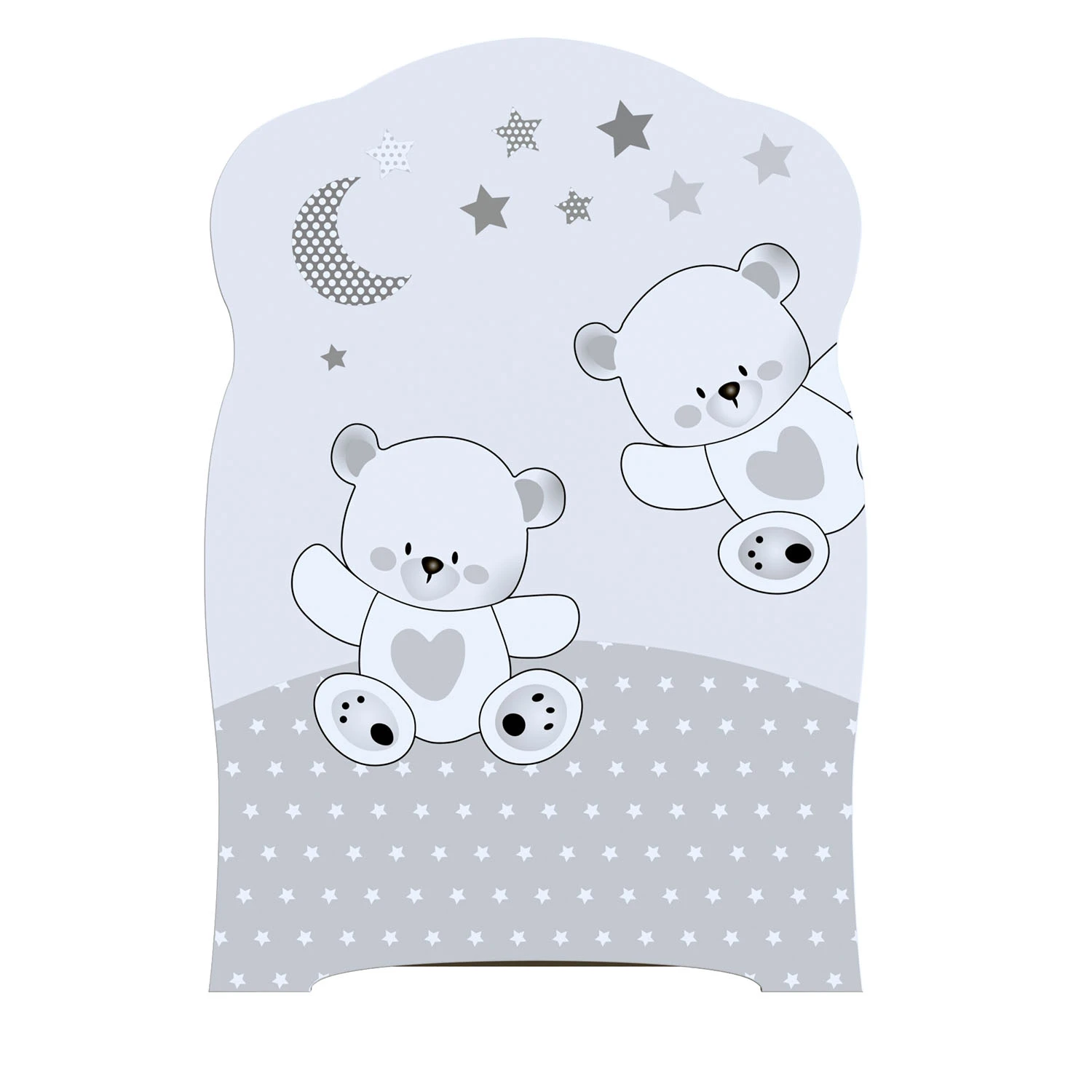 Кровать ВДК FUNNY BEARS (маятник, ящик) белая