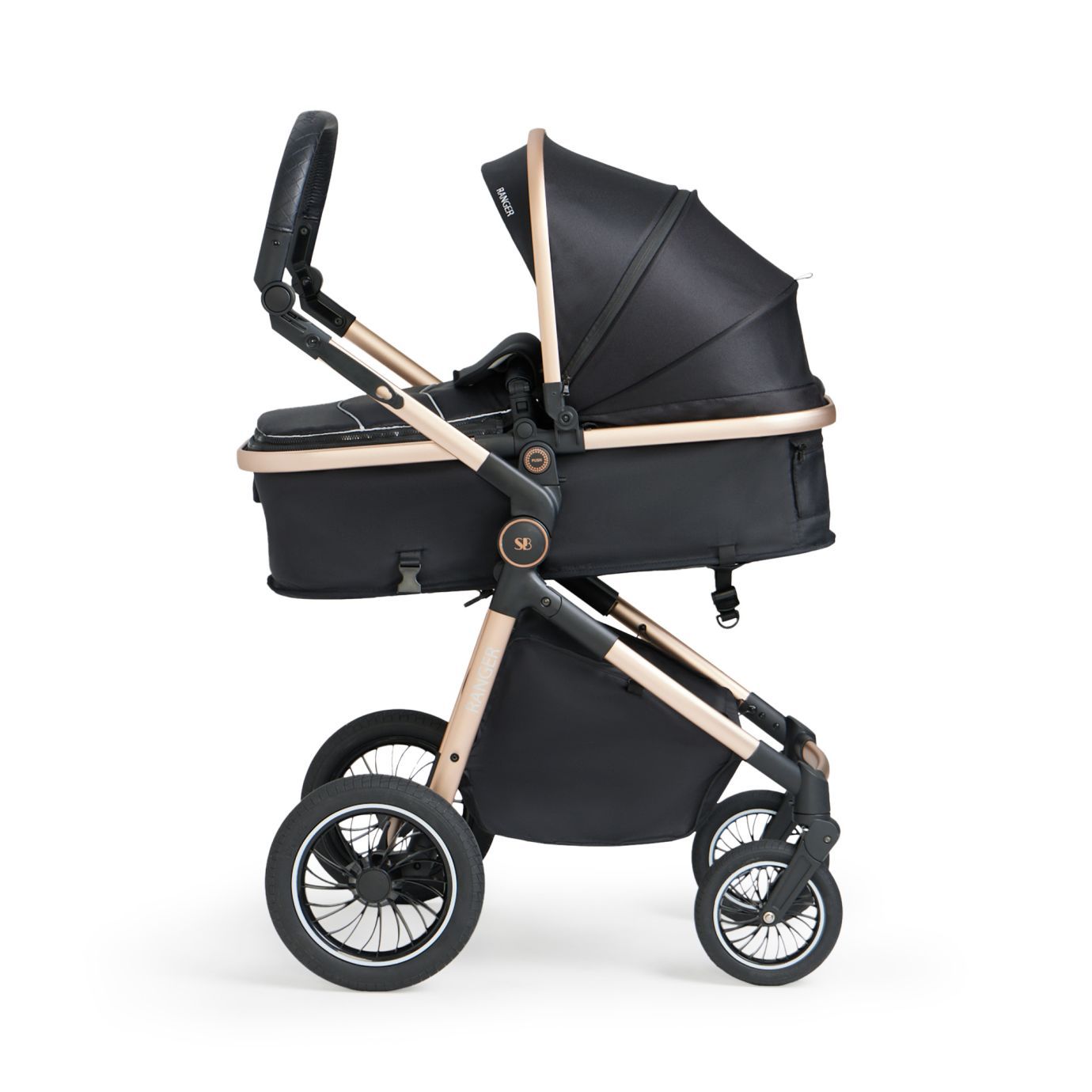 Коляска-трансформер 2в1 Ranger Black Gold