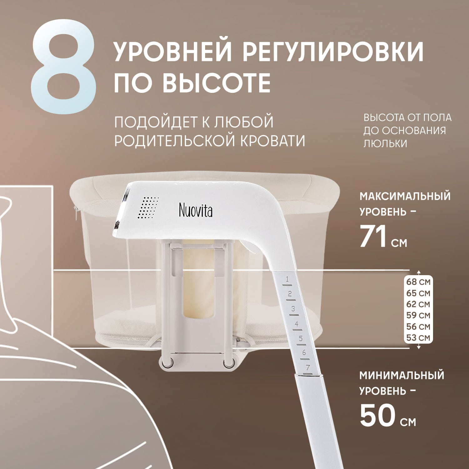Колыбель Nuovita Accanto Bello Latteria