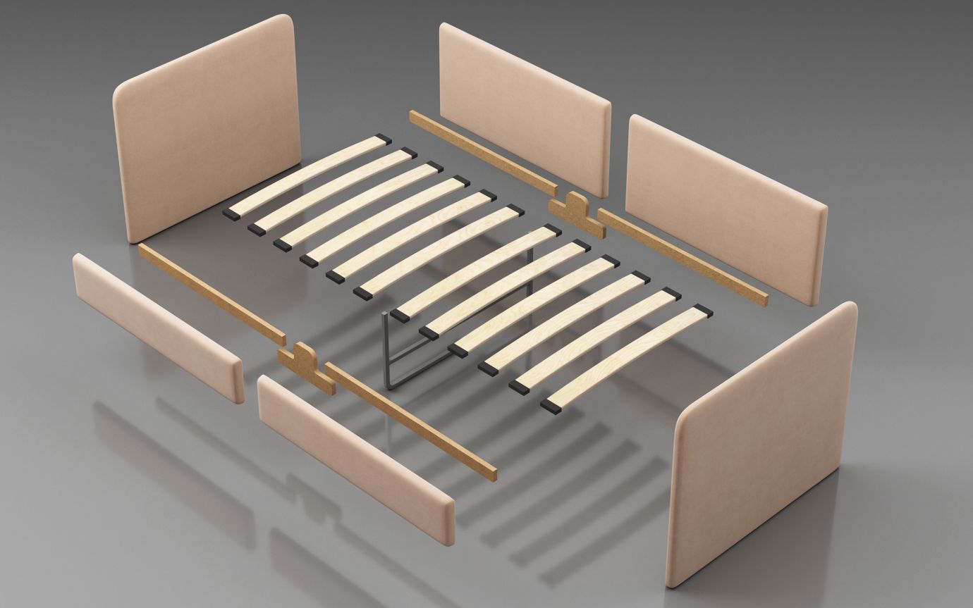 Кровать-диван "Donny" бежевый