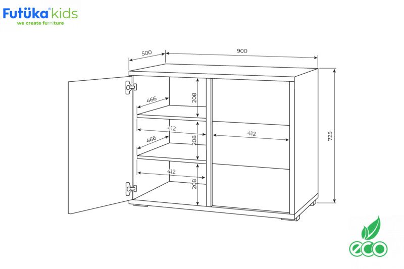 Комод Tetrix 14 со створкой