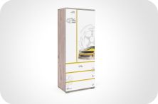 Шкаф Q-bix 33 КАМАРО белый/дерево