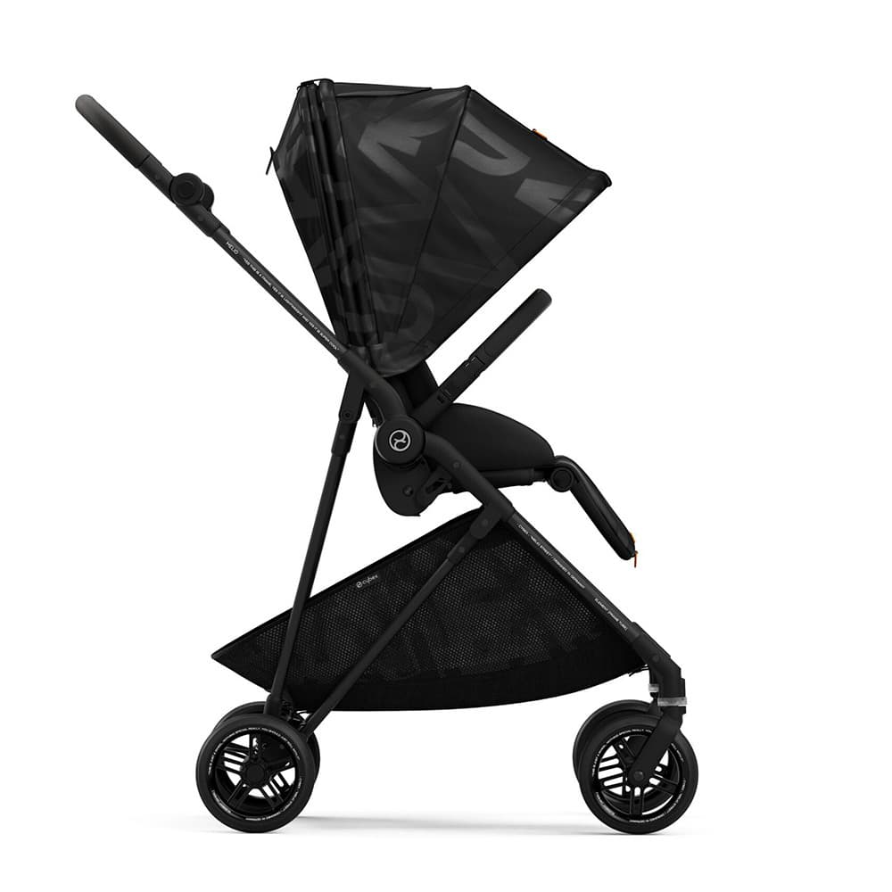 Прогулочная коляска Melio Street Real Black с дождевиком