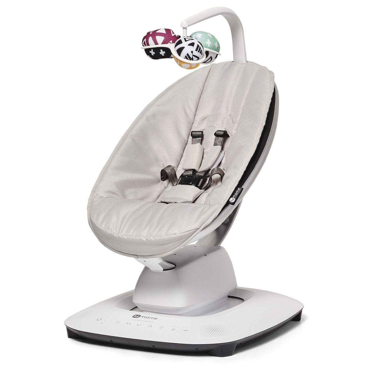 4moms mamaRoo New серебро + Вкладыш Yellow/Cool Mesh