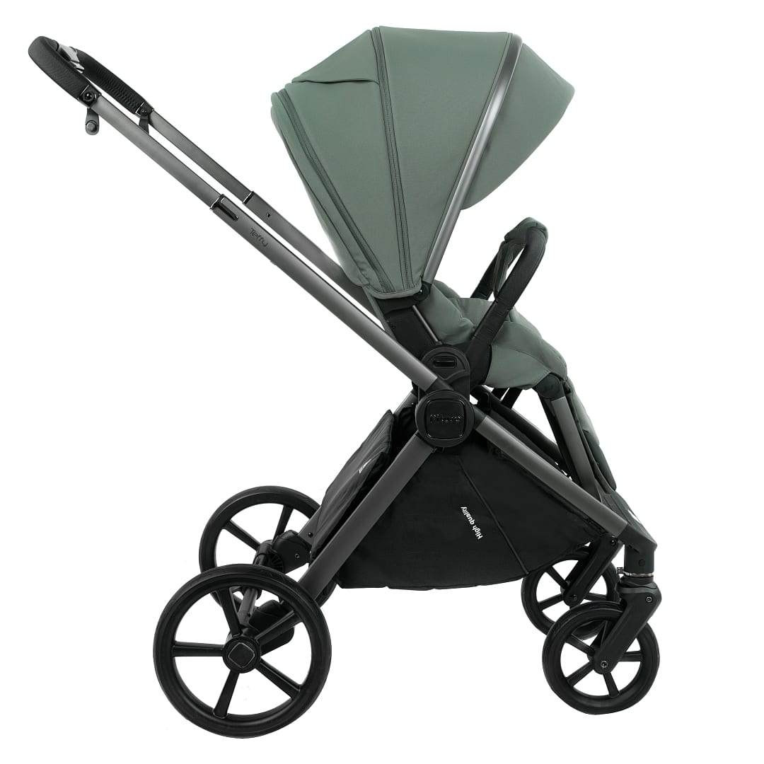Коляска 2 в1 Teffy короб+прогулка Sage Green/Graphite