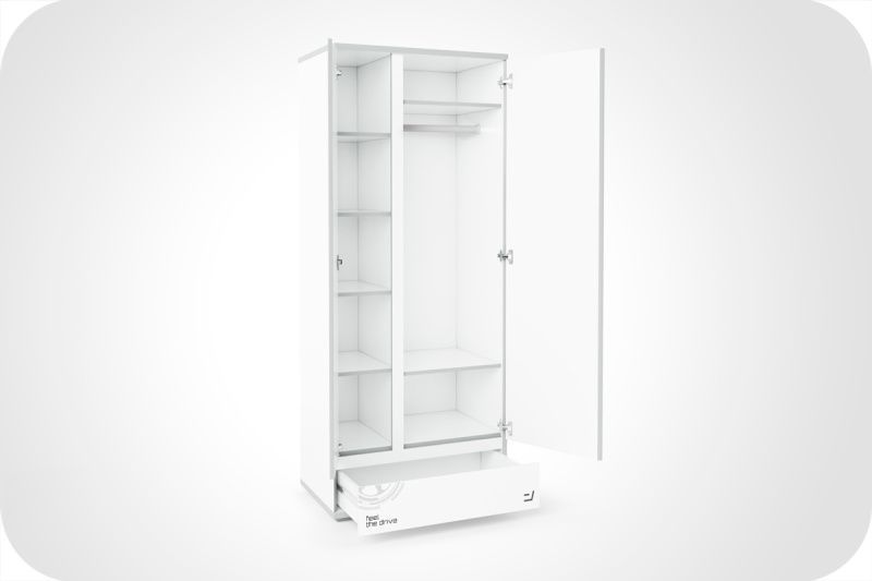 Шкаф Q-bix 31 БМВ белый