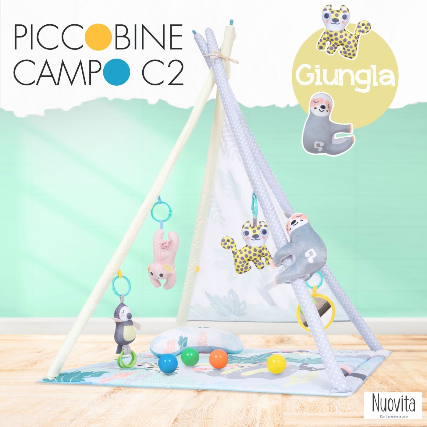 Развивающий коврик NUOVITA PICCOBINE СAMPO C2 джунгли