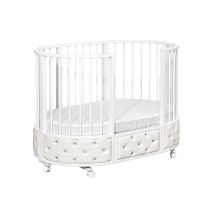 Круглая кроватка EVA «VIP», декор бархат