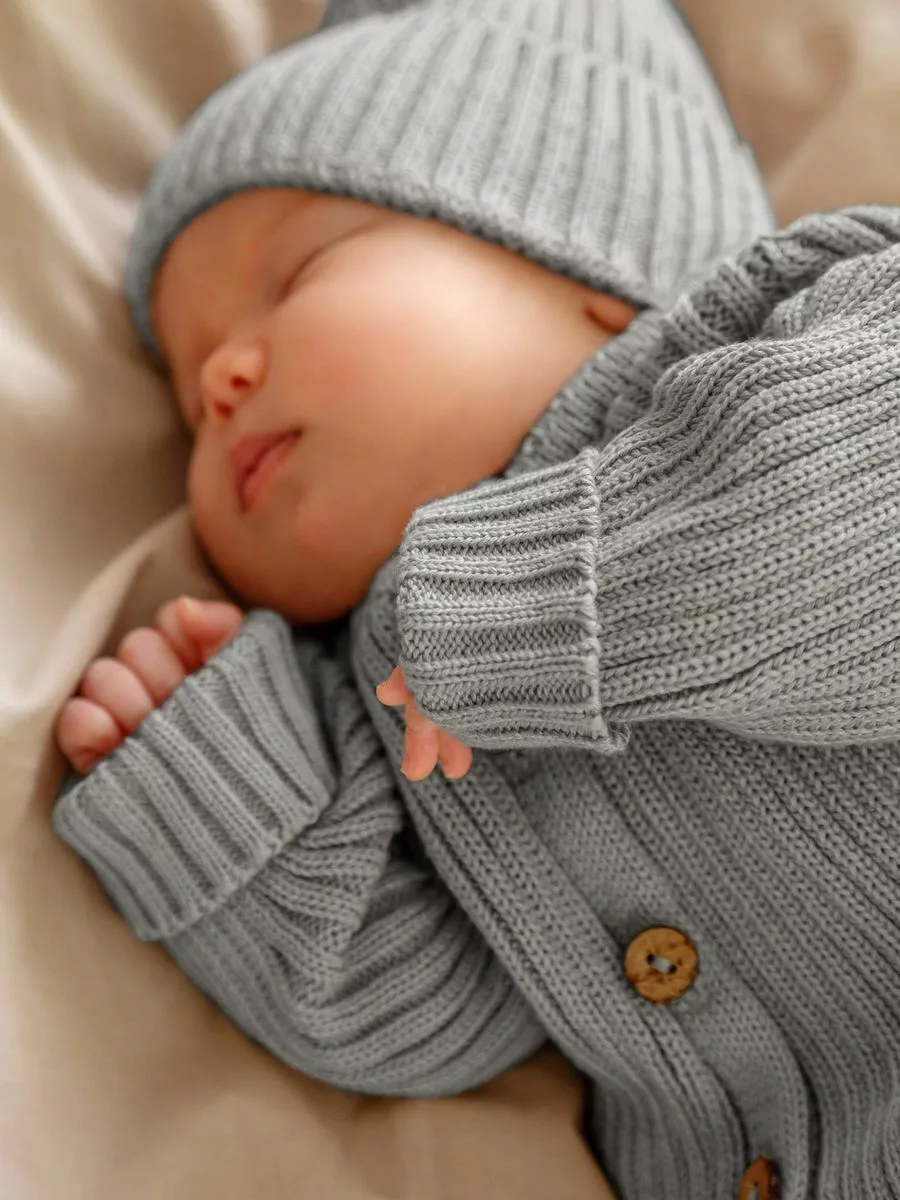 Комбинезон вязаный детский Pure Love Tot, демисезонный, серый