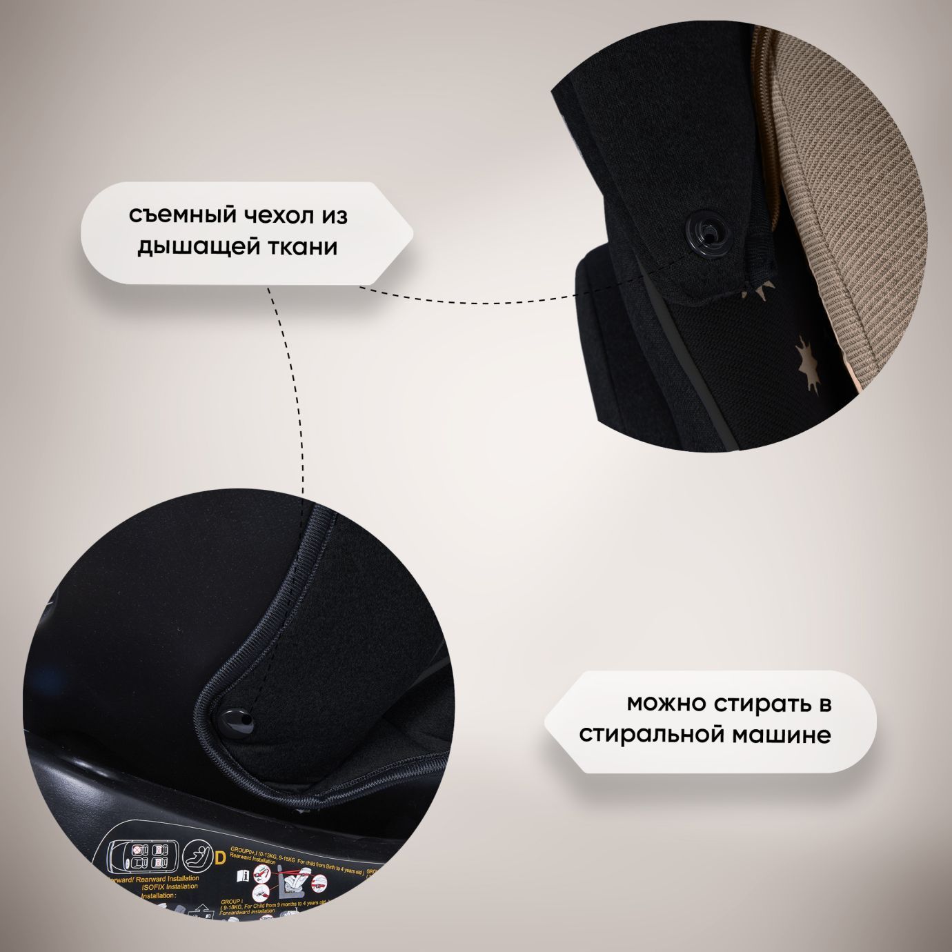 Автокресло группа 0123 (0-36) Fortuna 360 SPS Isofix Beige