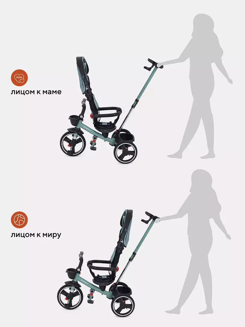 Детский трехколесный велосипед Rant Gravity green