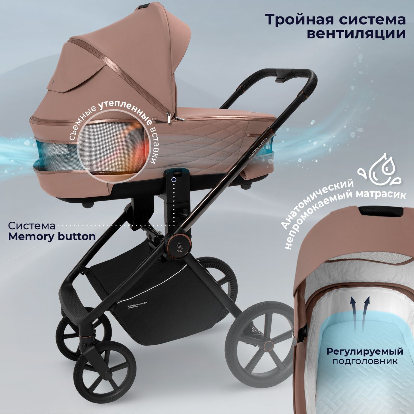 Коляска 2в1 SBL Elegante Therma