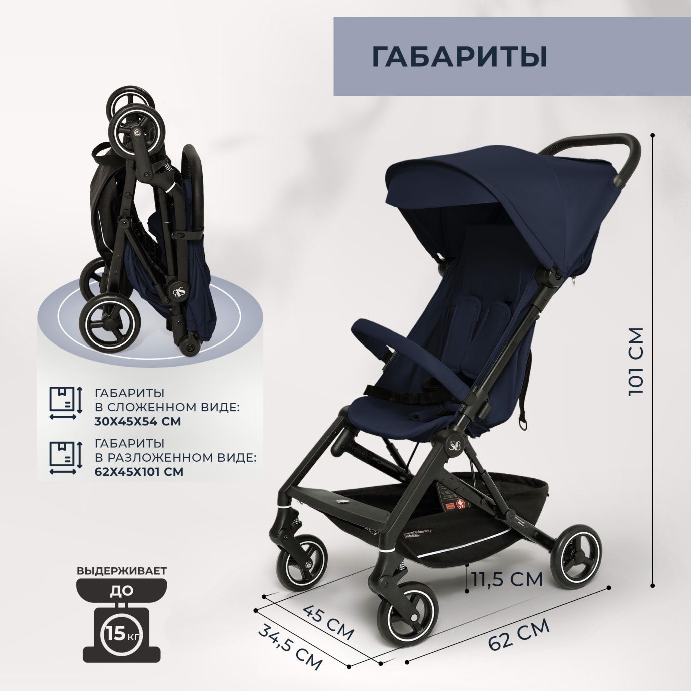 Прогулочная коляска Sweet Baby Grazia Blue