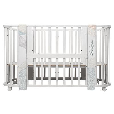 Кровать детская "Indigo "Green Line" 5 в 1 с поперечным маятником волна