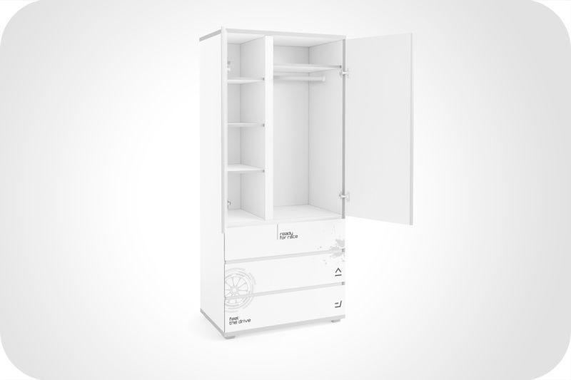 Шкаф Q-bix 33 БМВ белый