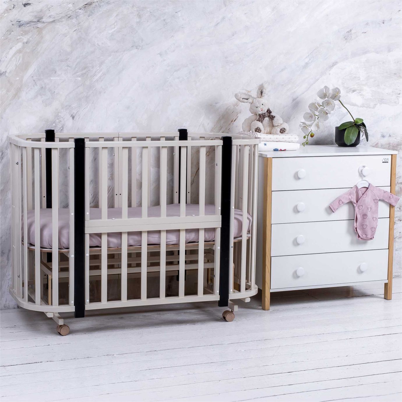 Пеленальный комод Giovanni Белый/Натуральный