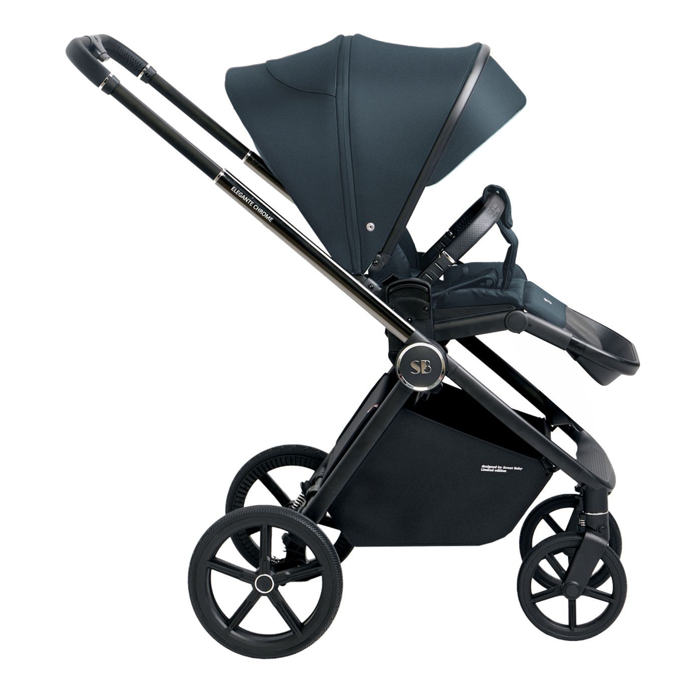 Прогулочная коляска Elegante Chrome Blue