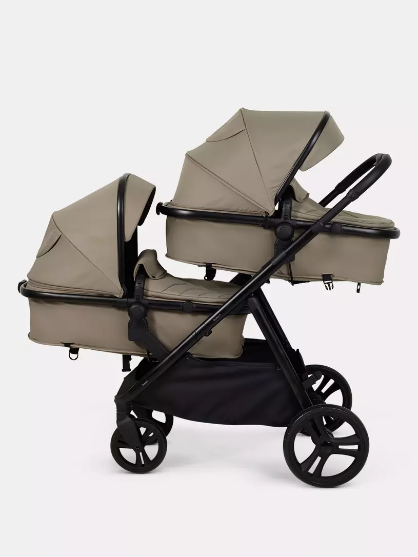 Коляска-трансформер для двойни и погодок Rant Dualo BROWN