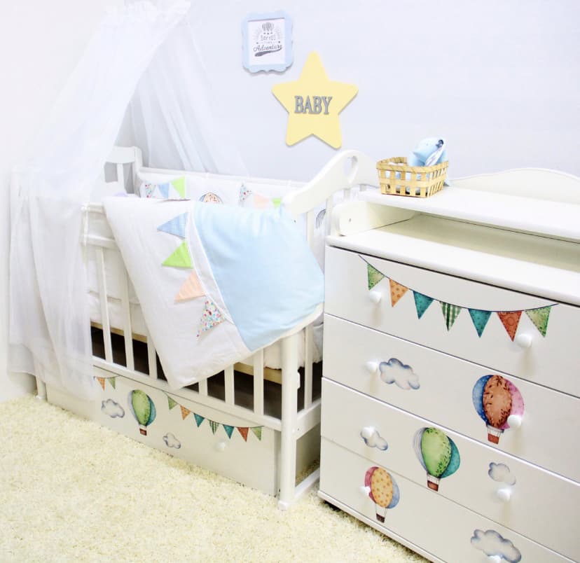 Комплект в детскую кроватку Воздушные шары