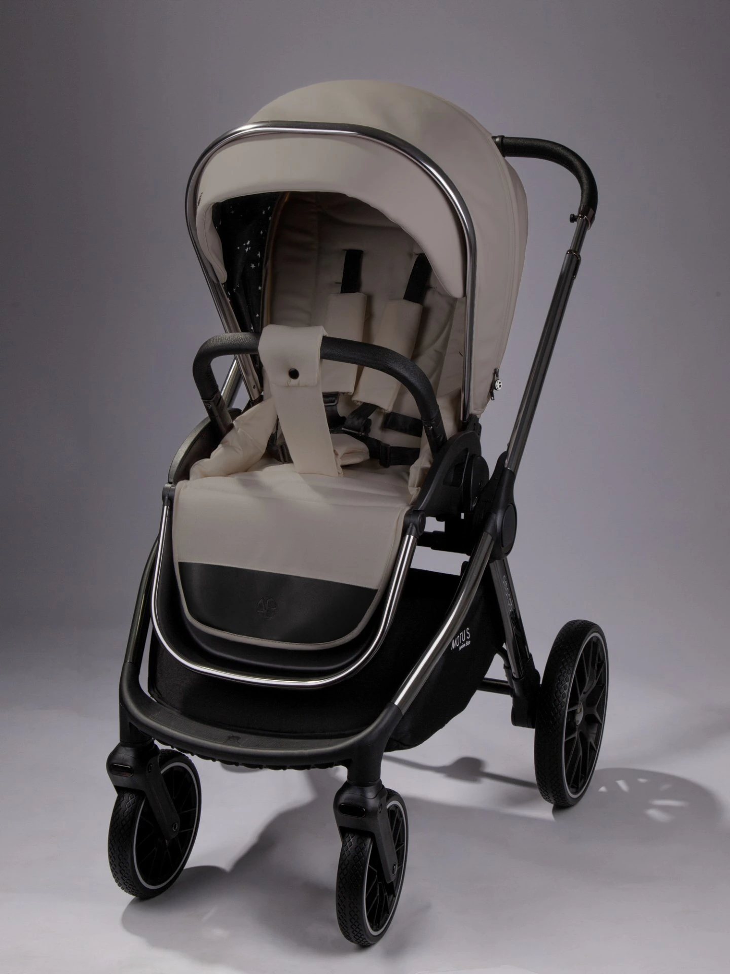 Коляска детская из экокожи 2в1 Motus Premium Ecco, мокко