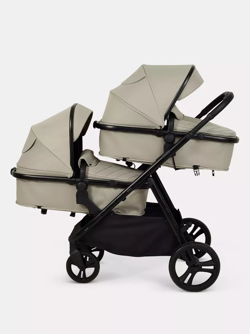 Коляска-трансформер для двойни и погодок Rant Dualo BEIGE