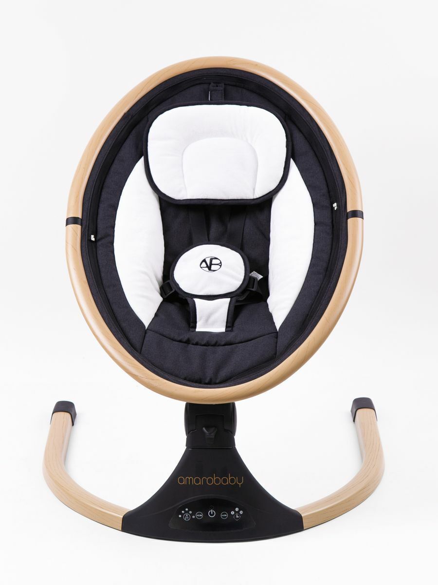 Электронные качели детские AMAROBABY ERGO SWING, черный
