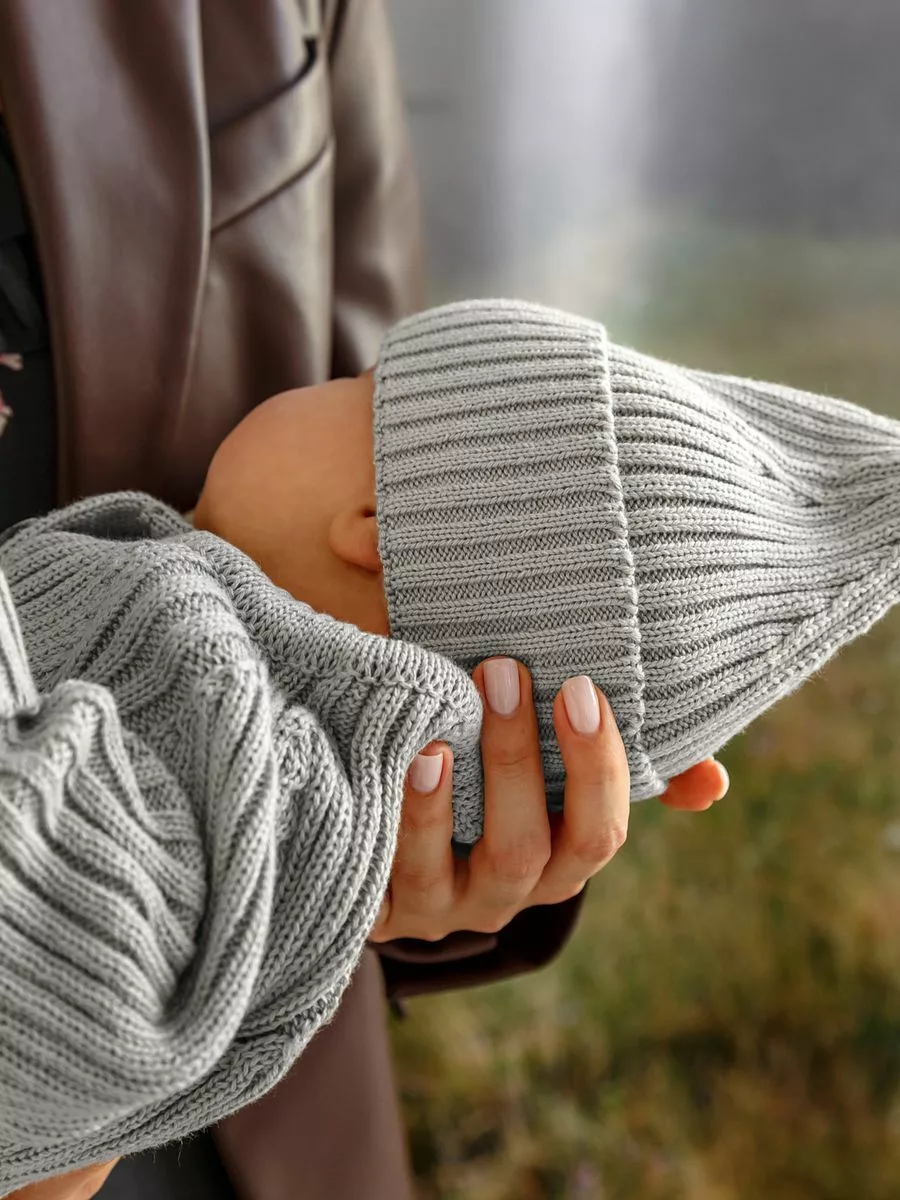 Шапка детская вязаная Pure Love Tot, демисезонная, серый