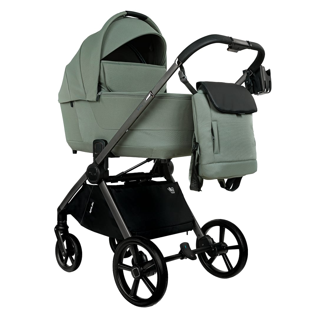 Коляска 2 в1 Teffy короб+прогулка Sage Green/Graphite