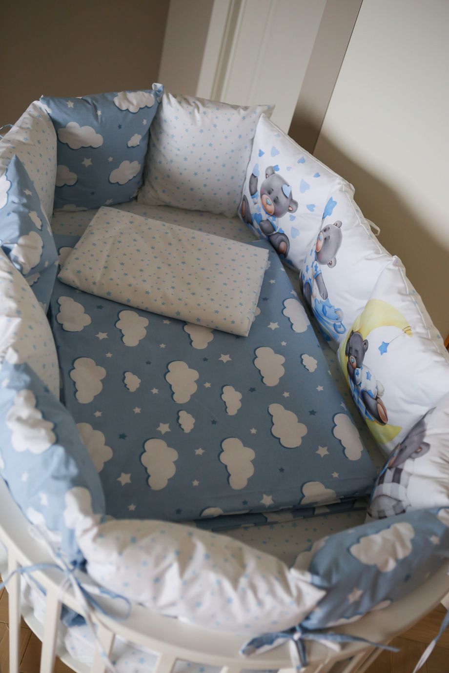 Комплект 17 предметов "малыш на луне голубой"