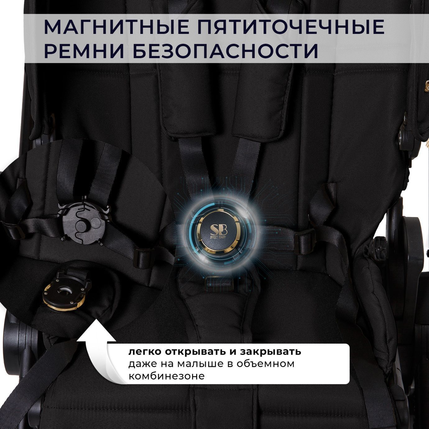 Коляска 2в1 Sweet Baby Stella Plus Therma Black