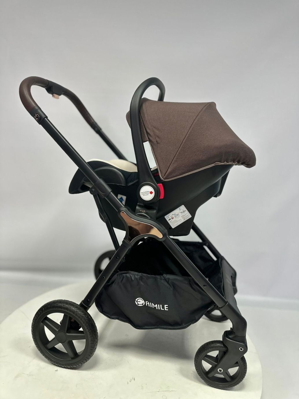 Коляска детская Aimile Aster Trio 3в1 Шоколад