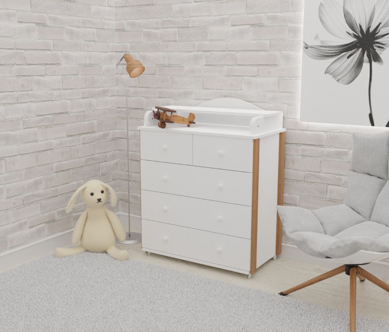 Пеленальный комод nuvola lux