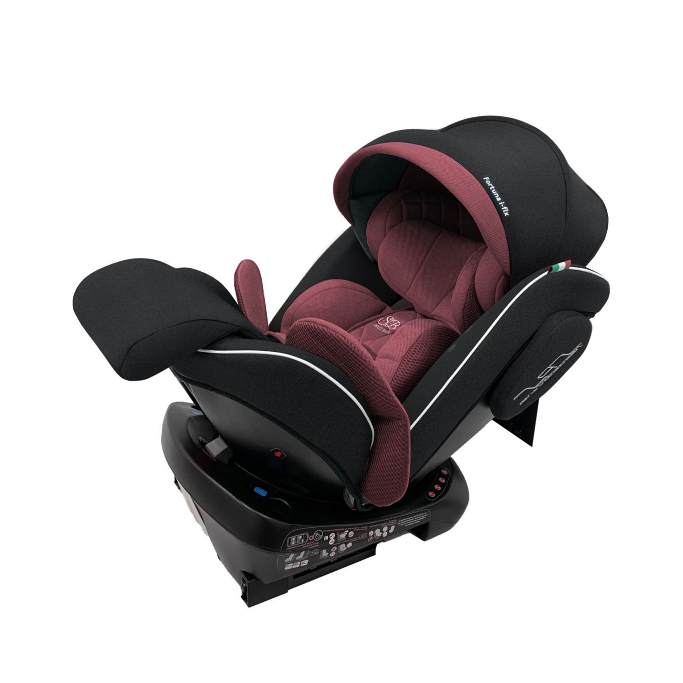 Автокресло группа 0123 (0-36) Fortuna 360 SPS Isofix Wine/Black