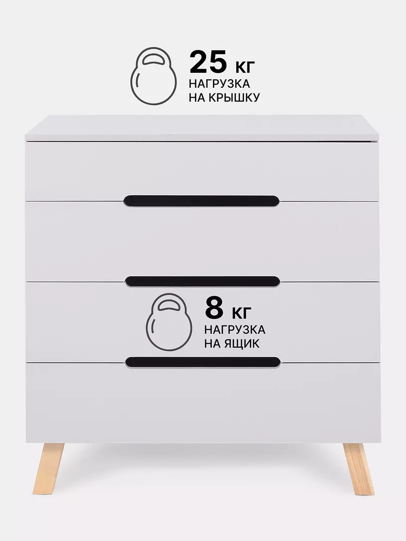 Комод Rant Lago Pro 800/4 CLOUD WHITE