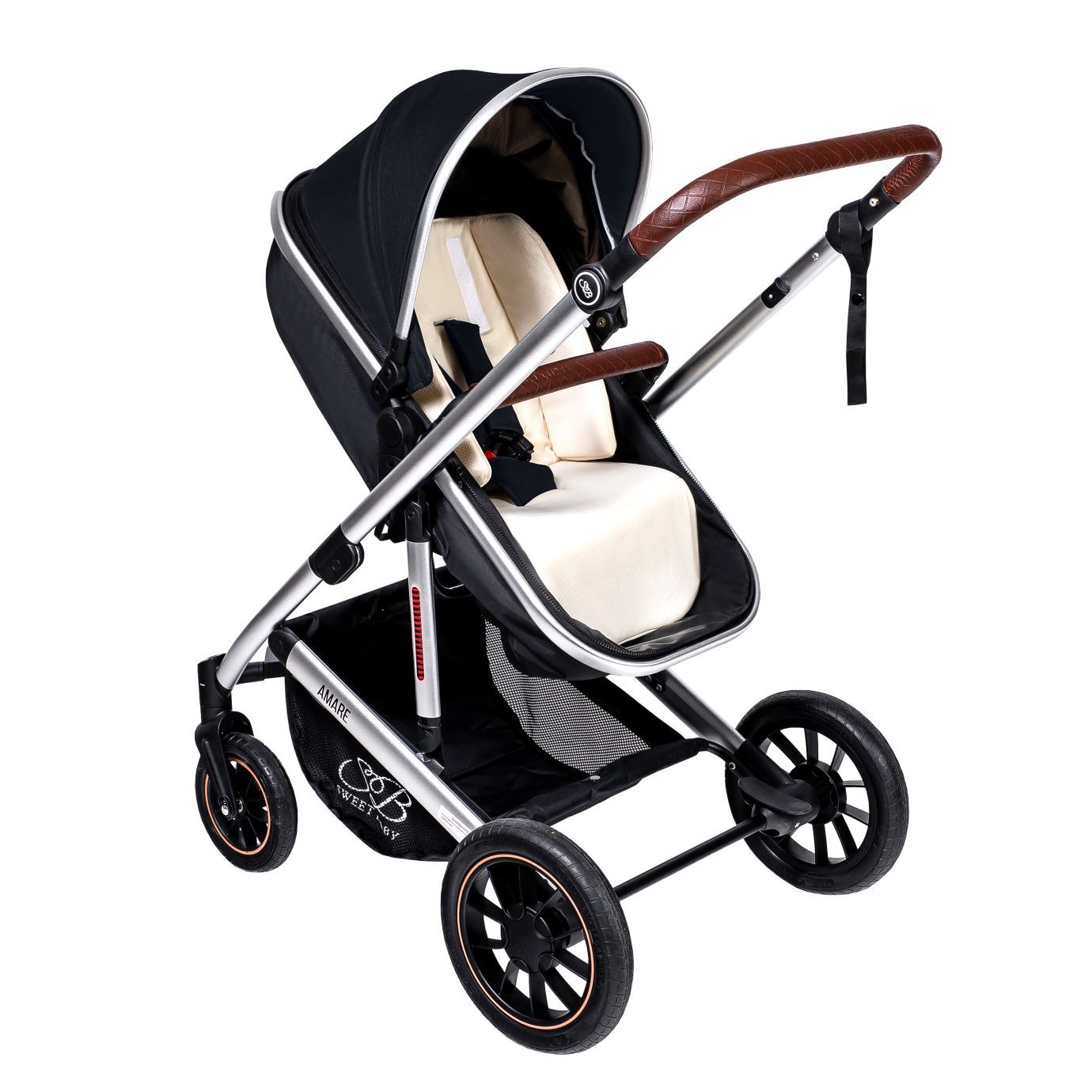 Коляска-трансформер Amare Black