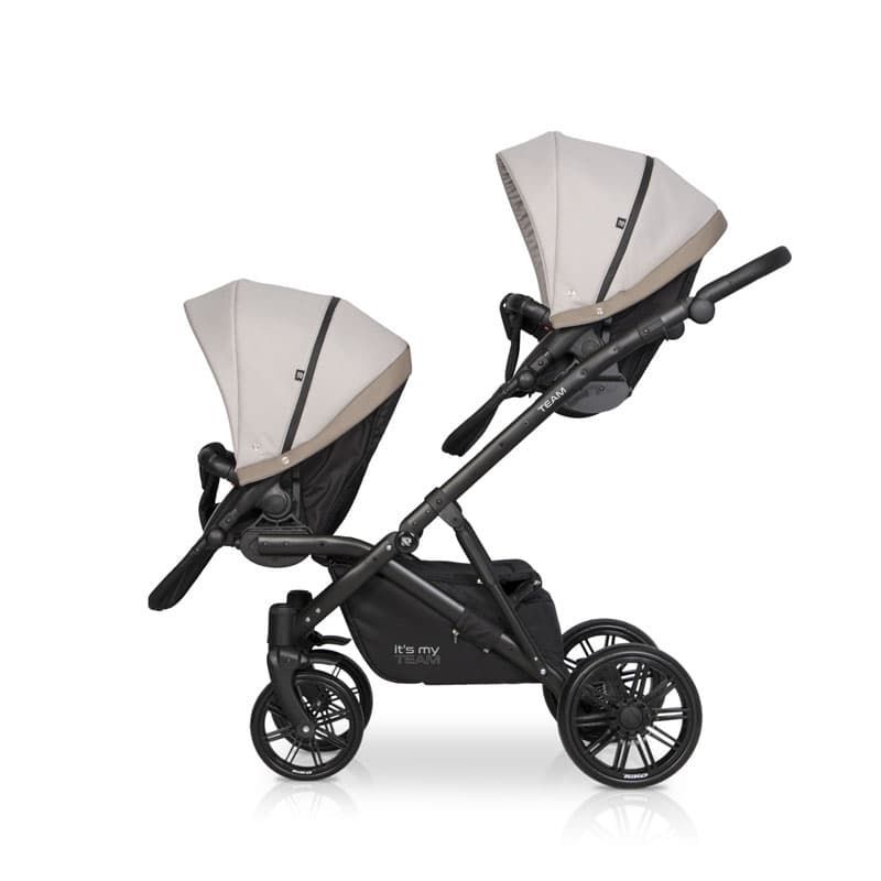 Коляска для двойни универсальная 2 в 1 Riko Team 2020