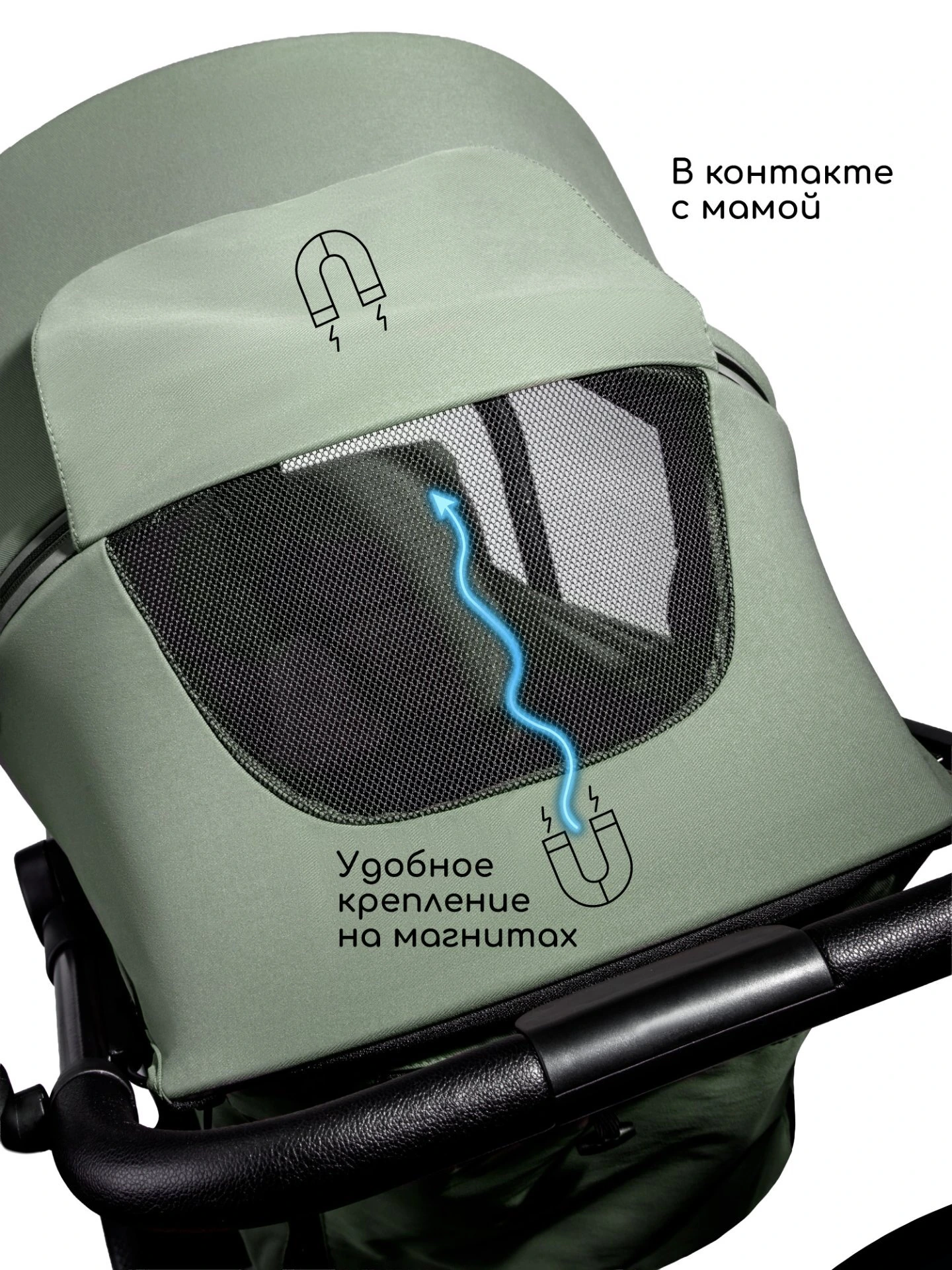 Коляска прогулочная Amarobaby Ride зеленый