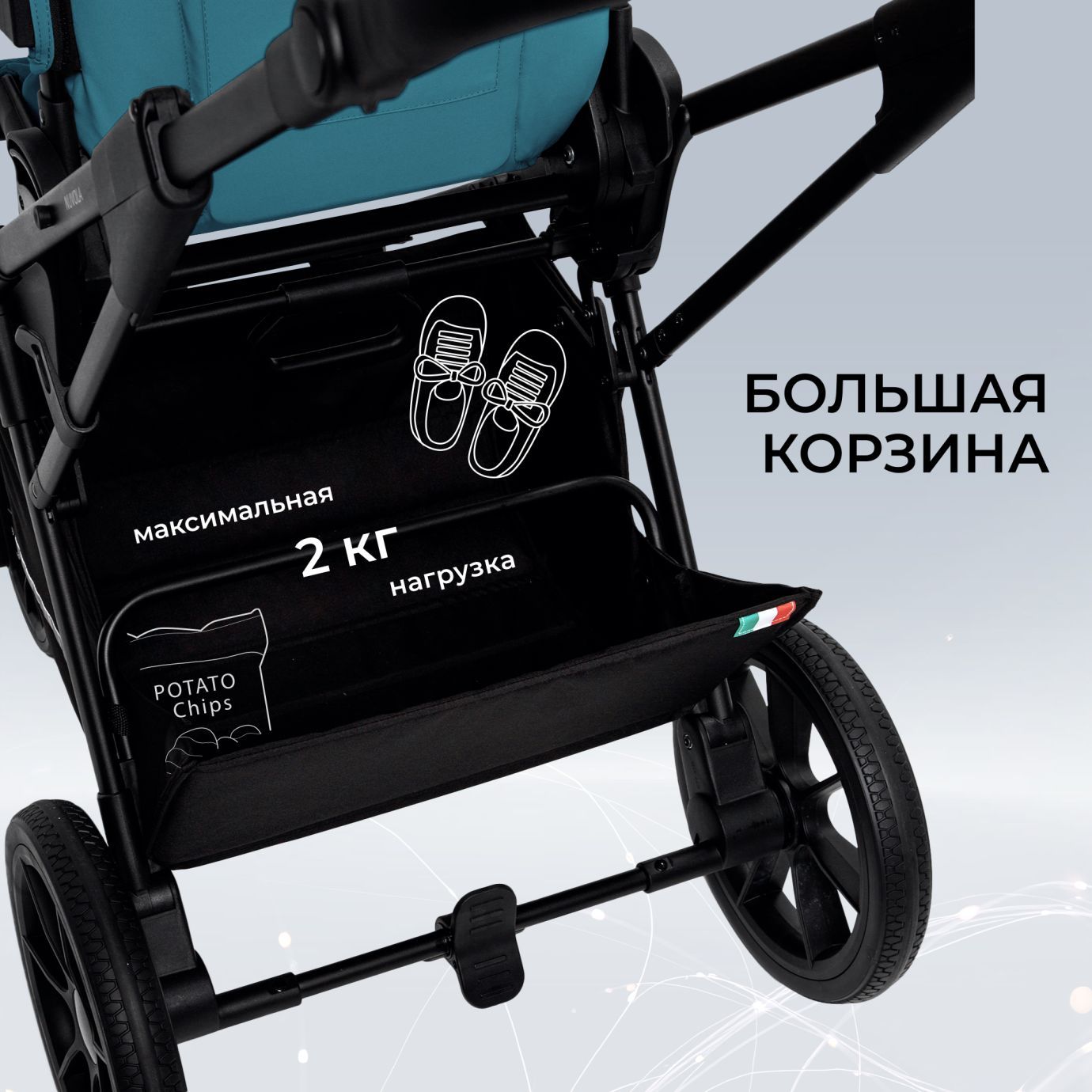 Коляска 2в1 Sweet Baby Nuvola Ocean Green