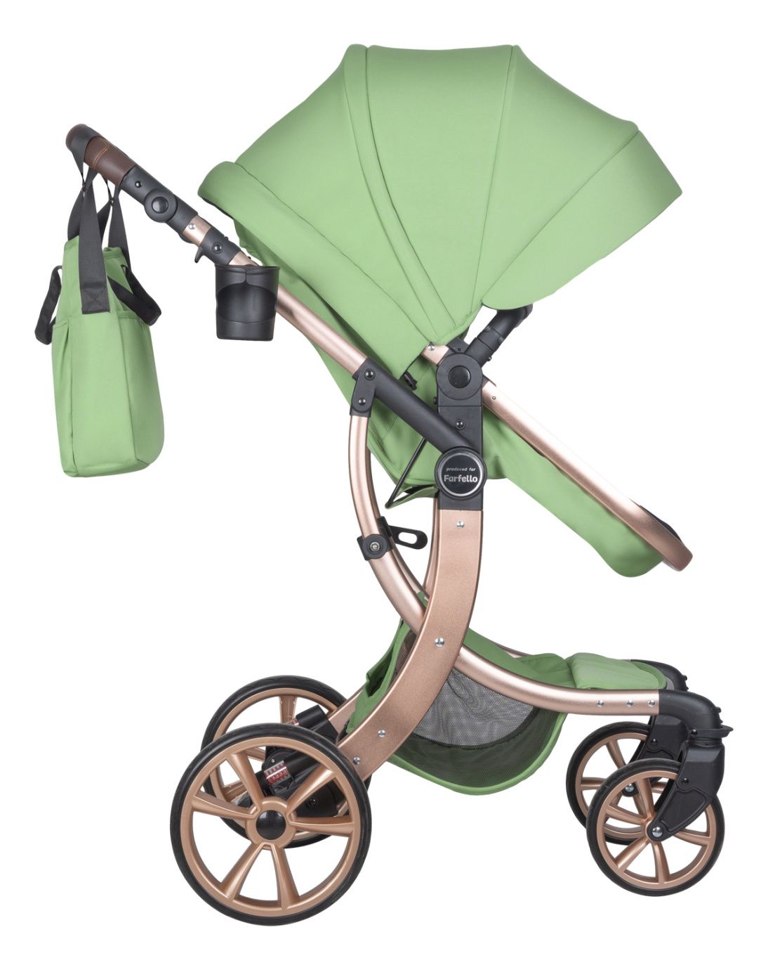 Коляска трансформер Aimile Original New Gold Базилик